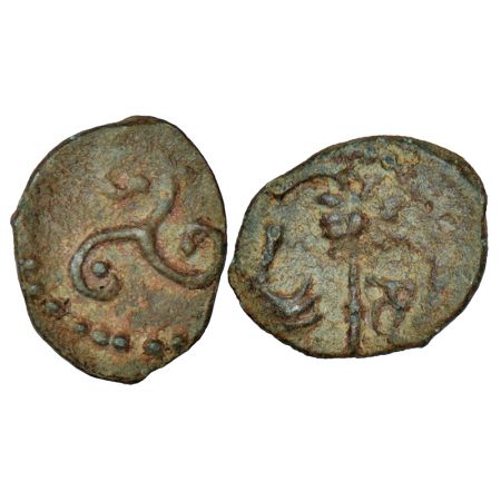 Ancient Deccan, Vakataka/Traikutaka period, (300-400 AD), unattributable lead coin, 2.11g.