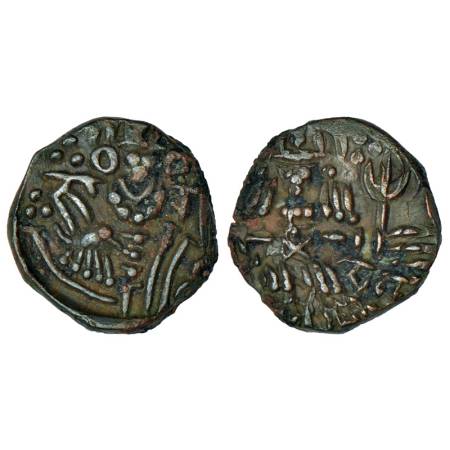 Hindu kings of Kashmir, Jagadeva, 2nd Lohara dynasty (1199-1213 AD), copper dinnara, 5.85g