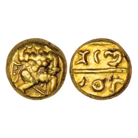 Pre-Vijayanagara period (1250-1300 AD), base gold Hon from south Karnataka/west Andhra reg