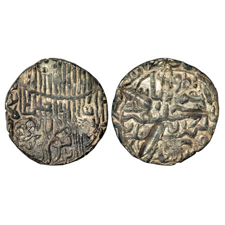 Sultans of Bengal, Rukn al-Din Barbak (1459-1474 AD), silver tanka, 'Tughra' type, 'Arsah 