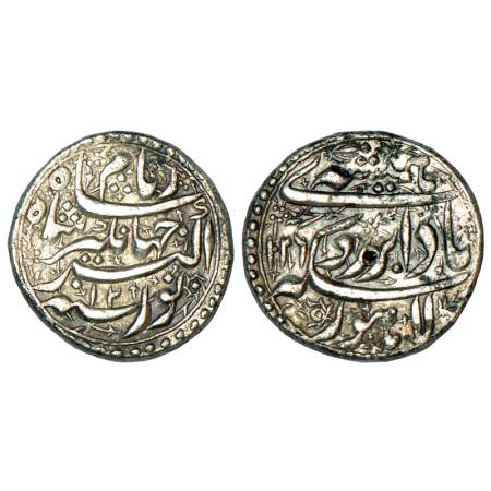 Jahangir (1605-1627 AD), silver rupee, 11.31g, Lahore mint, 'Hamisha' couplet, AH 1026/RY 