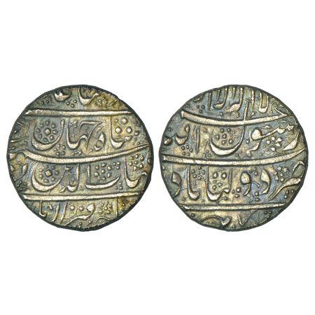 Shah Jahan (1628-1658 AD), silver rupee, 10.66g, Daulatabad mint, RY Ahd, with Emperor's f