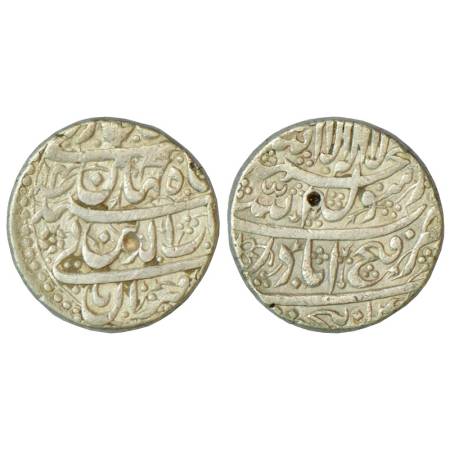 Shah Jahan (1628-1658 AD), silver rupee, 11.36g, Fatehabad mint, AH104X/.RY4. Obv: Full na