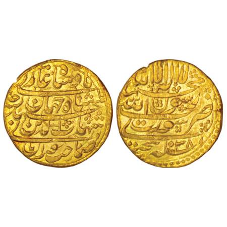 Shah Jahan (1628-1658 AD), gold mohur, 10.82g, Surat mint, AH 1038/RY Ahd, this varity has
