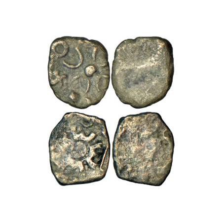Archaic silver punch-marked coins, Saurashtra region, usually attributed to 'Surashtra Jan