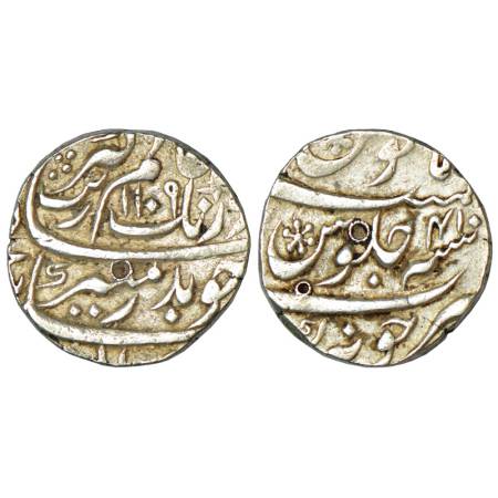 Aurangzeb (1658-1707 AD), silver rupee, 11.57g, Junagadh mint, AH 1109/RY 41. KM 300.43. V