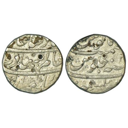 Shah Alam Bahadur (1707-1712 AD), silver rupee, 11.21g, Kashmir mint, RY 2. KM 348.24. Ver