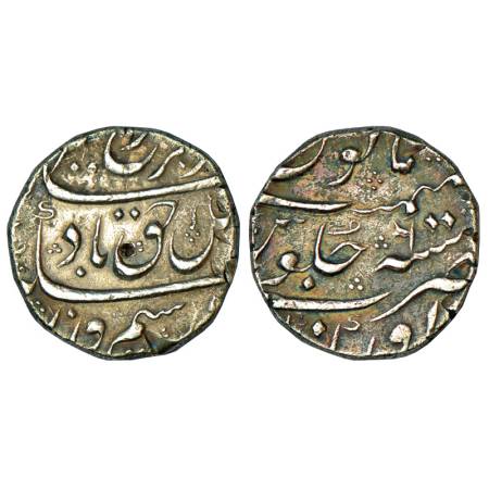 Farrukhsiyar (1713-1719 AD), silver rupee, 11.41g, Aurangnagar mint, RY 6. KM 377.1, gash 