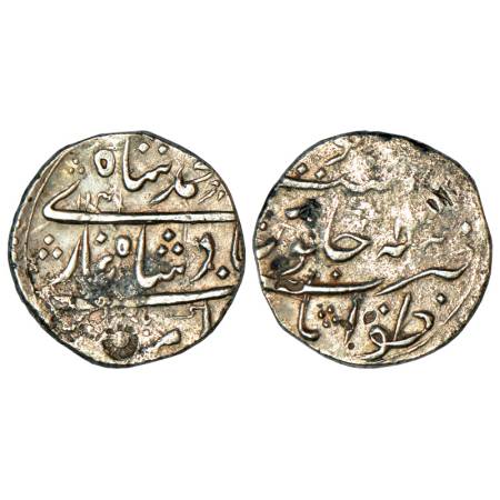 Muhammad Shah (1719-1748 AD), silver rupee, 11.06g, Zafarabad mint, AH 1140/RY 12. Fine+, 