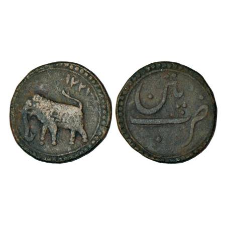 Mysore, Tipu Sultan (1787-1799 AD), copper paisa, 10.72g, Pattan mint, AM 1221. Obv: Eleph