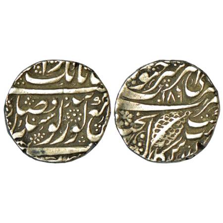 Sikh Empire, silver rupee, 11.09g, Amritsar mint, 'Nanak shahi' couplet, VS 1860, erroneou