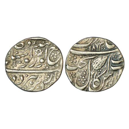 Sikh Empire, silver rupee, 11.12g, Amritsar mint, 'Nanak Shahi' couplet, frozen year 1873,
