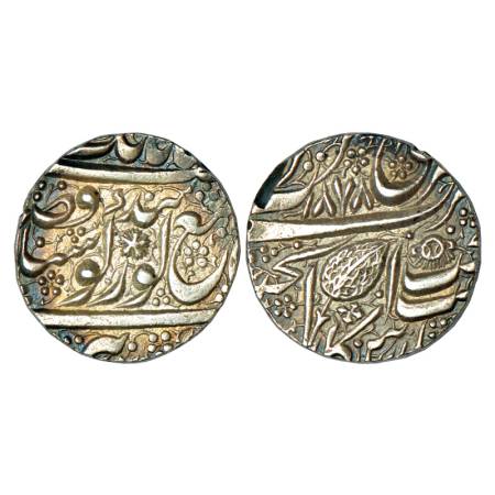 Sikh Empire, silver rupee, 11.12g, Amritsar mint, 'Nanak Shahi' couplet, VS 1878, St. Step