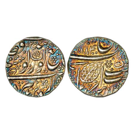 Sikh Empire, silver rupee, 11.20g, Amritsar mint, 'Nanak Shahi' couplet, frozen year, VS 1