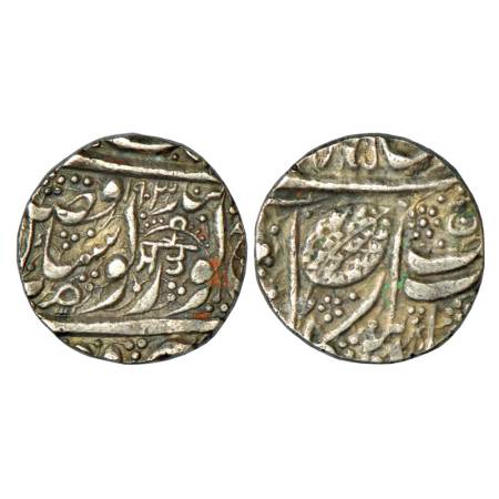 Sikh Empire, silver rupee, 10.99g, Amritsar mint, 'Nanak Shahi' couplet, frozen year, VS 1