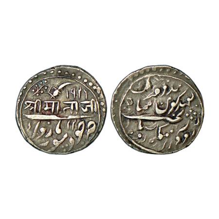Jodhpur, Takhat Singh (1843-1873 AD), silver rupee, 11.26g, forth type, Jodhpur-Mewar mint