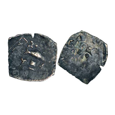 Archaic silver punch-marked coin, Saurashtra region, usually attributed to 'Surashtra Jana