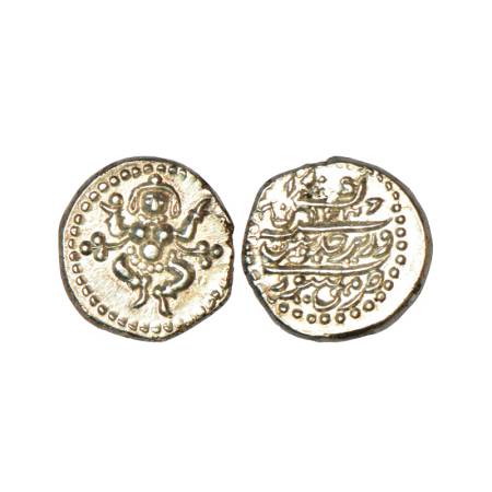 Mysore, Krishna Raja Wodeyar (1799-1868 AD), silver ¼ rupee (pavali), 2.83g, AH 1248. KM C
