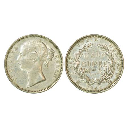 Victoria Queen, divided legend, silver ½ rupee, 1840, Madras mint, 5.78g, S(r) W.W.(i), 24
