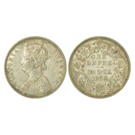 Victoria Empress, silver rupee, 1885, Bombay mint, 11.63g, A3/II (i), 'B' raised both in t