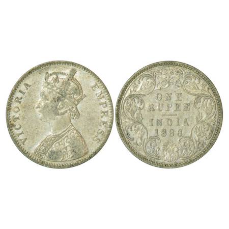 Victoria Empress, silver rupee, 1886, Bombay mint, 11.49g, A3/I, 'B' incused. Unlisted in 