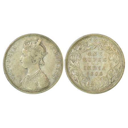 Victoria Empress, silver rupee, 1898, Bombay mint, 11.56g, A3/I, 'B' incused. PR 185, Unli