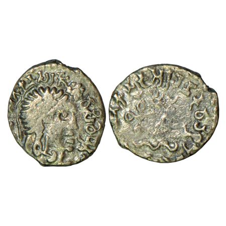 Satavahanas, Vasithiputa Siri Vijaya Satakani (170-180 AD), silver drachm of 'portrait' ty
