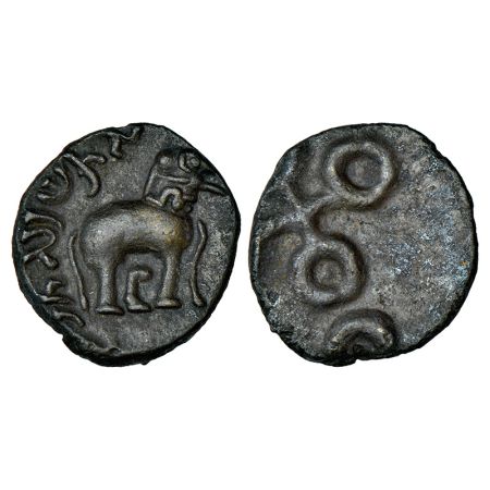 Satavahanas, potin 'elephant' type coin of Siri Yajna Satakani (180-220 AD), universal ser