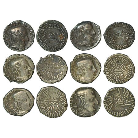 Western Kshatrapas (6), Kardamaka dynasty, silver drachm, 2x Vijayasena as Mahakshatrapa (