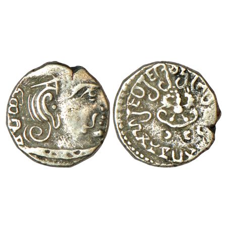 Gupta Empire, silver drachm of Chandra Gupta II (375, 415 AD), 'Western India' type, dated