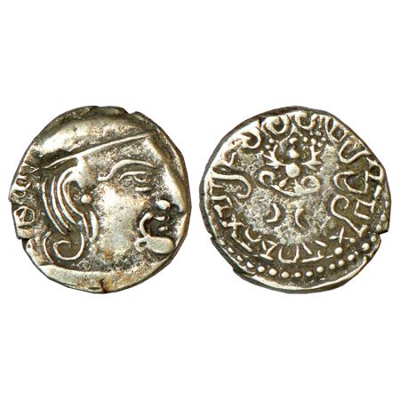 Gupta Empire, silver drachm of Chandra Gupta II (375, 415 AD), 'Western India' type, dated