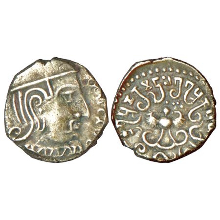 Gupta Empire, silver drachm of Chandra Gupta II (375, 415 AD), 'Western India' type, S Kum
