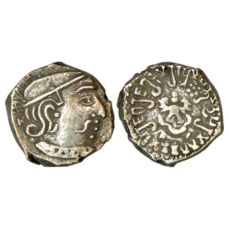 Gupta Empire, silver drachm of Kumara Gupta I (415-450 AD), 'Western India' type, S Kumar 