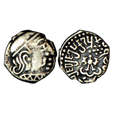Gupta Empire, silver drachm of Kumara Gupta I (415-450 AD), 'Western India' type, S Kumar 