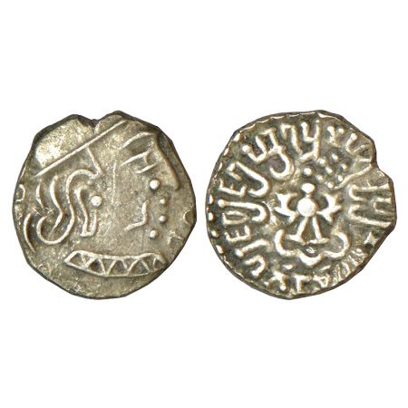 Gupta Empire, silver drachm of Kumara Gupta I (415-450 AD), 'Western India' type, S Kumar 