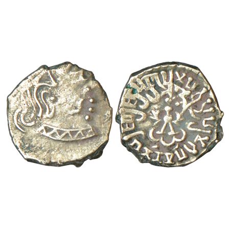 Gupta Empire, silver drachm of Kumara Gupta I (415-450 AD), 'Western India' type, S Kumar 