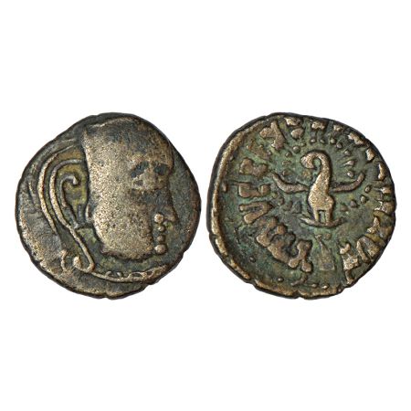 Gupta Empire, silver drachm of Kumara Gupta I (415-450 AD), 'fan-tailed peacock' or 'Madhy