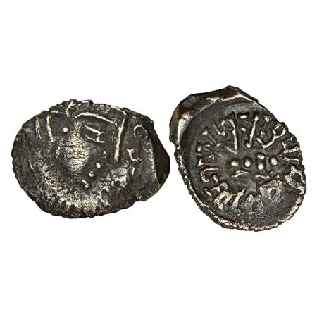 Gupta Empire, silver drachm of Skanda gupta (450-475 AD), Western India/Gujarat 'bull' typ