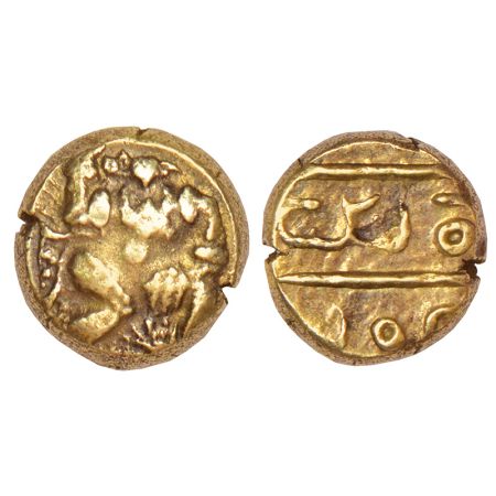 Pre-Vijayanagara period (1250-1300 AD), base gold Hon from south Karnataka/west Andhra reg