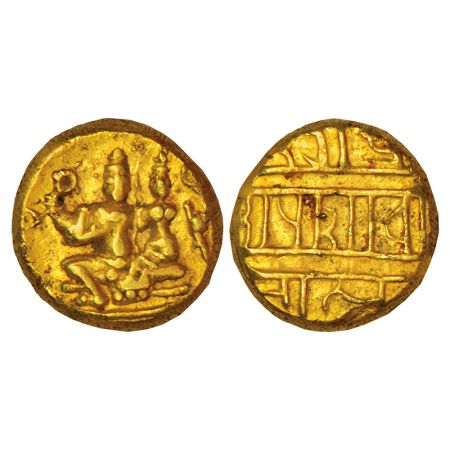 Vijayanagar Empire, Gold Hon of Sadasiva Raya (1542-1658 AD), Ganesh 'Karnataka' 9.103, 3.