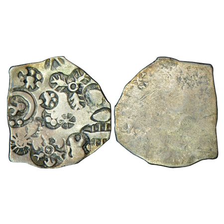 Imperial Magadhan silver punch-marked Karshapana coin (400-350 BC), GH series I, variety n