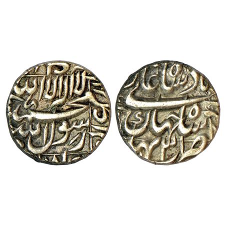 Shah Jahan (1628-1658 AD), silver rupee, Bhakkar mint at botton, RY 31, KM 235.7, 11.41g. 