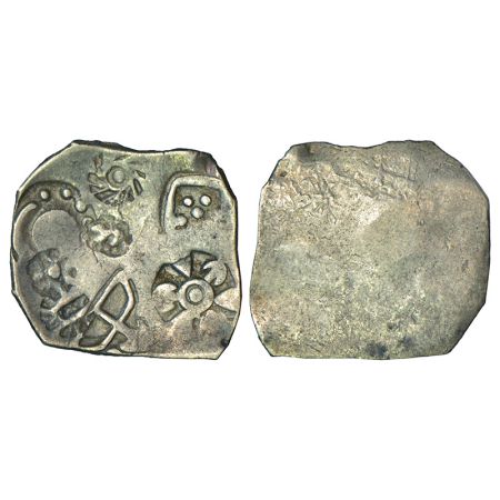 Imperial Magadhan silver punch-marked Karshapana coin (400-350 BC), GH series I, No. 126, 