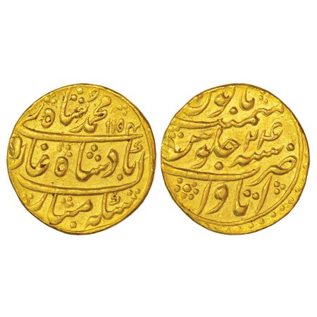 Muhammad Shah (1719-1748 AD), gold mohur, Itawa mint, AH 1154/RY 24, KM 438.10, 10.93g, ex