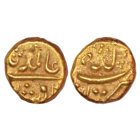 Alamgir II (1754-1759 AD), gold pagoda, Imtiyazgarh mint, KM 468.1, 3.31g. Very fine+, Ver