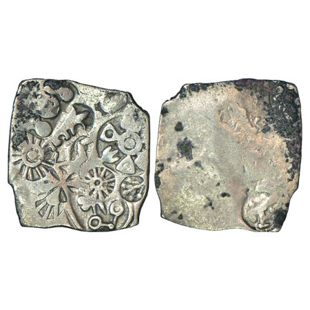 Imperial Magadhan silver punch-marked Karshapana coin (400-350 BC), GH series I, No. 189, 
