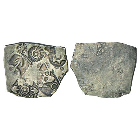 Imperial Magadhan silver punch-marked Karshapana coin (400-350 BC), GH series I, variety n