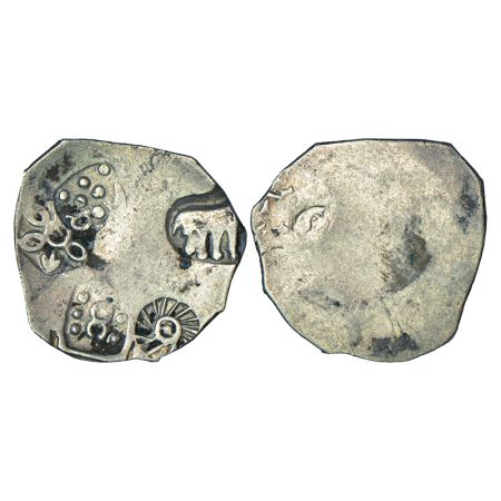 Imperial Magadhan silver punch-marked Karshapana coin (400-350 BC), GH series I, No. 219, 