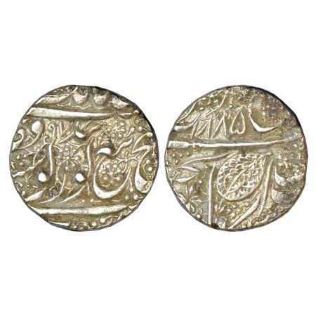 Sikh Empire, silver rupee, Amritsar mint, 'Nanak Shahi' couplet, frozen year VS 1885/97, '