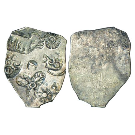 Imperial Magadhan silver punch-marked Karshapana coin (400-350 BC), GH series I, No. 233, 